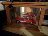 CLASSIC DIE CAST CAR IN LIGHTED DISPLAY CASE