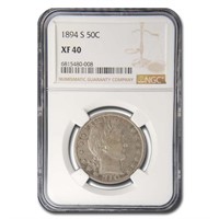 1894-s Barber Half Dollar Xf-40 Ngc