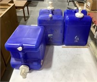 3- 6 gallon water jugs