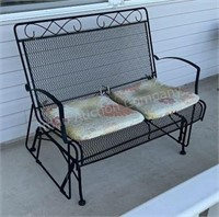 Rocking Patio Bench With Cushions 40in Wide