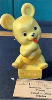 Vintage 5" Rubber Baby Honey Bear Squeaker Toy