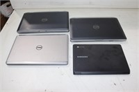 (4) DELL LAPTOPS