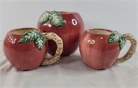 Apple cup and vase set