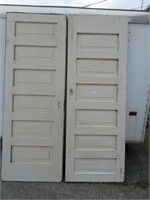 ANTIQUE POCKET DOOR SET 84" X 30"