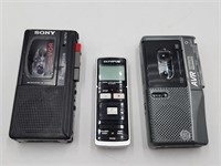 3 Estate Electronics- Voice Recorders/ Micro Tape