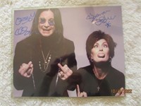 Signed Ozzy & Sharon Osbourne 8X10 Vintage Photo