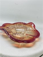 art glass dish - 10" wide