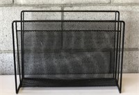 Black Mesh Metal Newspaper Holder