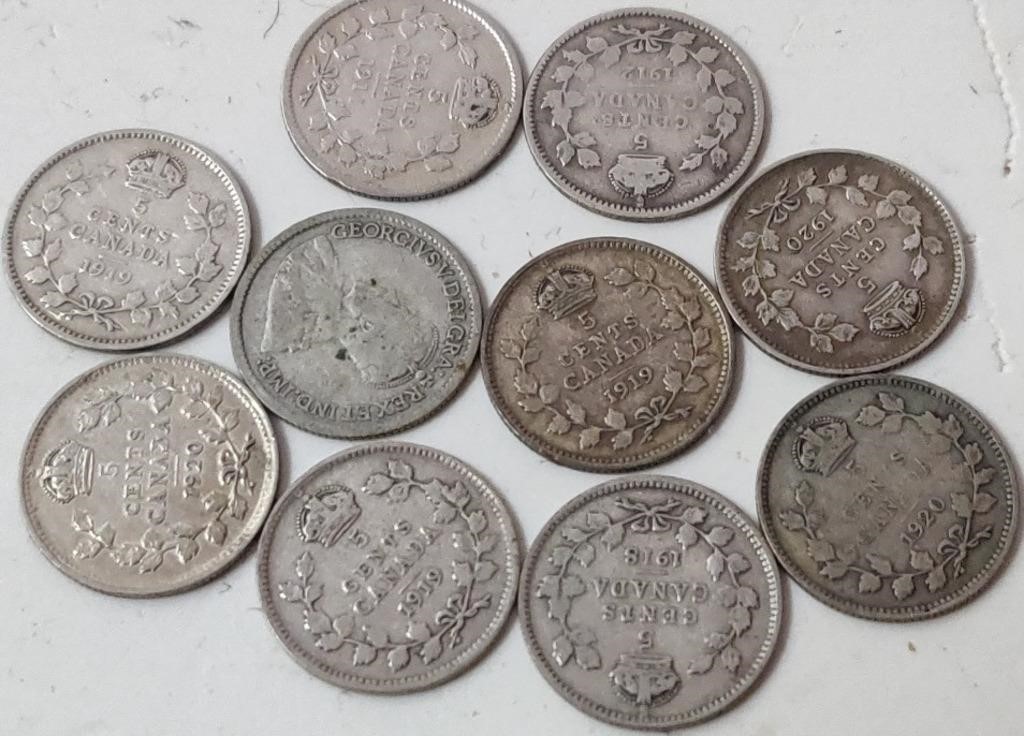 10 Canadian Silver Coins