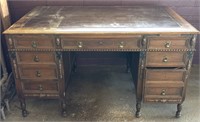Large Vintage Wood Desk 54” x 34” x 30” 
(Please