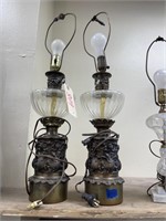 2 Table Lamps - no shades 30"H