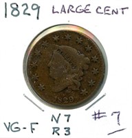 1829 Large Cent - VG-Fine Grade