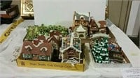 4 boxes Christmas houses and decorations