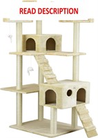 Go Pet Club Cat Tree  50W x 26L x 72H  Beige