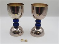 PAIR OF SILVER PLATED GOBLETS