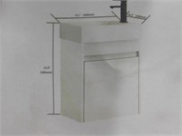 Floating wall mount vanity w/sink