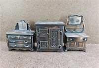 3 Vtg Durham Industries Miniature Die Cast Items