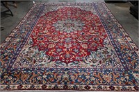 Isfahan Hand Knotted Rug 8.5 x 12.4 ft