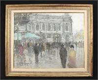 Unknown Artist 20th C. Paris Opera House Painting