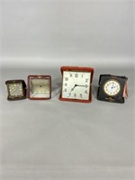 (4) Travel Clocks for Repair or Parts