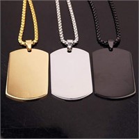 *316L Stainless Steel Dog Tag Pendant