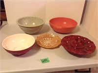 hager bowl, texas ware bowl, egg plate & others