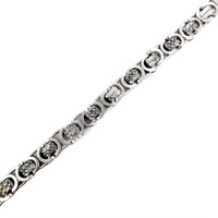 HEAVY 30" Fancy Link Sterling Silver Necklace