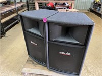 (2) Large Sonic T153 Speakers