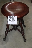 Vintage (14 Inch) Adjustable Piano Stool With