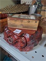 Handmade Trinket Box from Wood & Egyptian