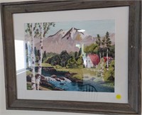 Framed Needlepoint Piece