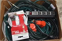 Box of Extension Cords and Power Strips