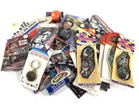 Large Lot of Racing Keychains & Other Merch