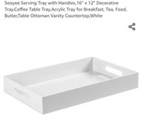 MSRP $20 White Serving Tray