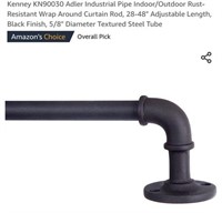 MSRP $18 Pipe Curtain Rod