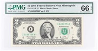 **STAR NOTE** US $2 FEDERAL RESERVE NOTE - PMG 66