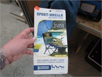 FOLDING SPORT BRELLA RECLINER CHAIR IN BAG