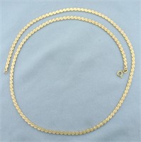 Italian 24 Inch Oversized S Link Chain Necklace in