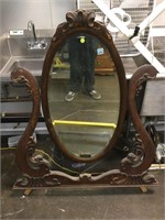 Antique Tiger Oak Vanity Mirror