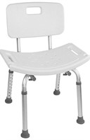 $85 Vaunn Adjustable Shower Chair w Removable Back