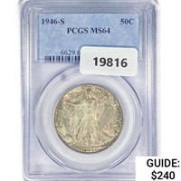 1946-S Walking Liberty Half Dollar PCGS MS64