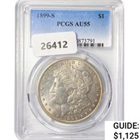 1899-S Morgan Silver Dollar PCGS AU55