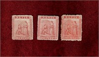 NEVIS 3 1867-1876 STAMPS