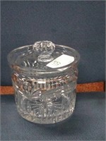 Crystal candy dish with lid