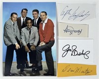 "Rat Pack- Set of 4 Autographes/ Signatures