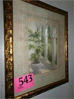 FRAMED PALM PRINT 22 X 19