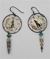 Vintage Native Sterling Silver Dream Catcher and