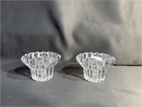 Cut Crystal Candle Holders Qty 2