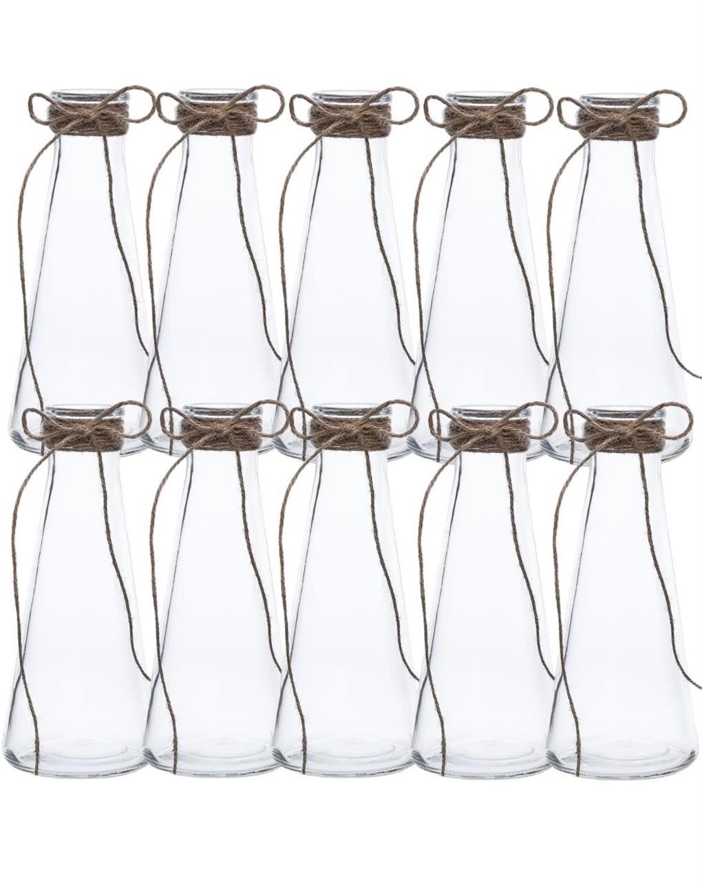 Glass Vase Set DIY Set of 10 (7") Events, Parties