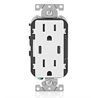 15 Amp White Duplex Tamper-resistant Outlets With